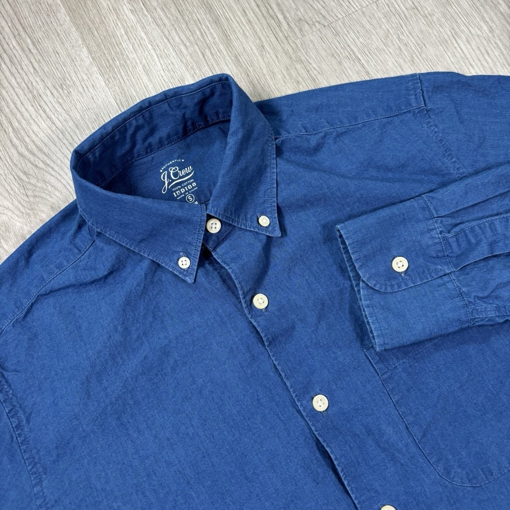 J.Crew Slim‎ Untucked All Cotton Chambray Shirt – Indigo Blue, Size S